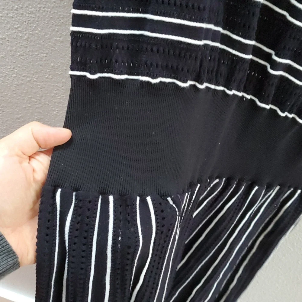 ME+EM cotton stripe Elegant Black Striped maxi dress - Picture 7 of 11